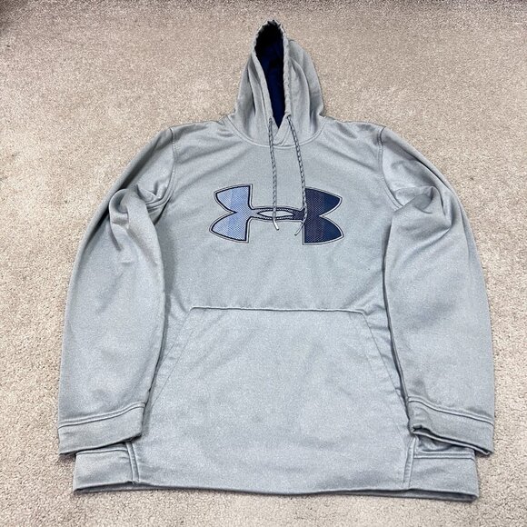 Under Armour Hoodie Women’s Gray Long Sleeve Pullover Size Medium Loose - Picture 1 of 12